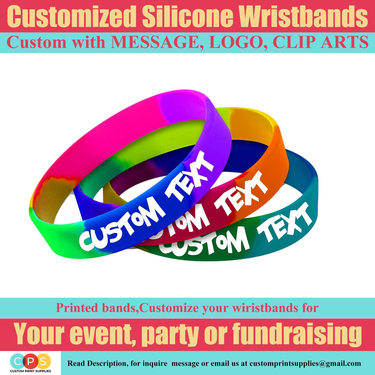 silicone bracelets for fundraising