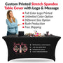 Custom Spandex Rectangle Table Cover - Custom Print Supplies LLC