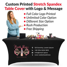 Custom Spandex Rectangle Table Cover - Custom Print Supplies LLC