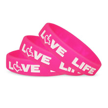 Debossed Color filled Silicone Wristbands